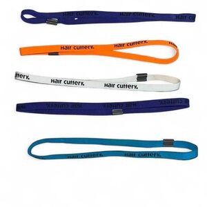 Elastic Headbands Set - Blue, Orange, White